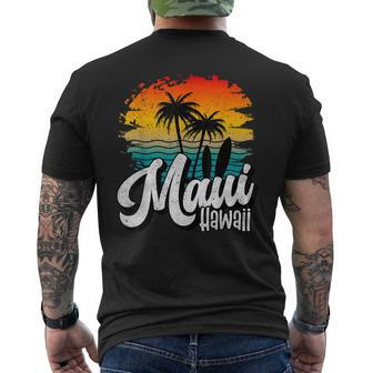 Maui Maui Lover Hawaii Tourist Maui Surf Men's T-shirt Back Print - Seseable