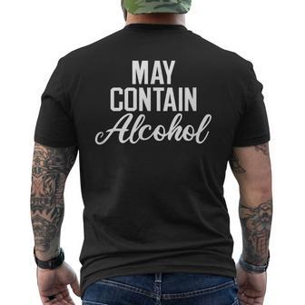 May Contain Alcohol Drinking Men's Back Print T-shirt | Mazezy