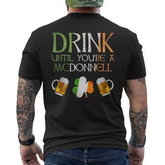 Mcdonnell Family Name Gift For Proud Irish From Ireland Mens Back Print T-shirt - Seseable