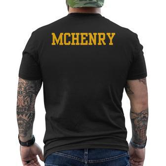 Mchenry County College Mens Back Print T-shirt | Mazezy
