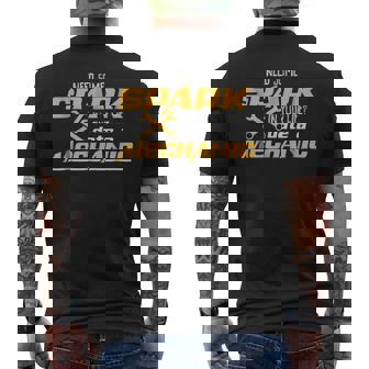 Mechanic Machinist Dating Novelty Mens Back Print T-shirt | Mazezy
