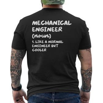 Mechanical Engineer Definition Engineering Men's Back Print T-shirt | Mazezy