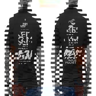 Megan Name Gift Keep Calm And Let Megan Handle It Mens Back Print T-shirt | Seseable FR