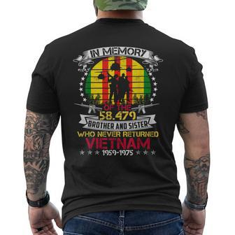 In Memory Of Vietnam Veteran Proud Veteran Day Memorial Men's T-shirt Back Print - Seseable