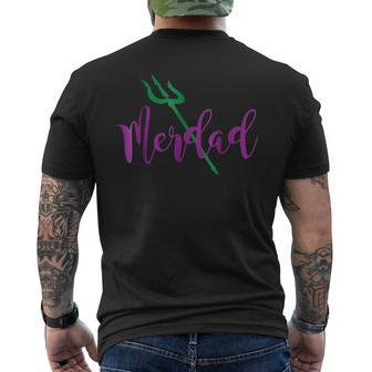 Mens Merdad Matching Mermaid Family Cool Shirts Father Day Men's Back Print T-shirt | Mazezy