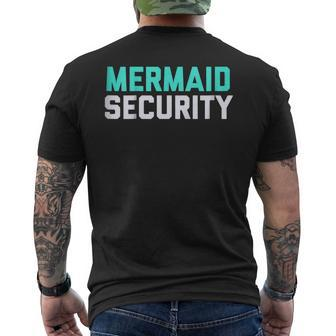Mermaid Security Swimming Birthday Swimmer Shirt Men's Back Print T-shirt | Mazezy