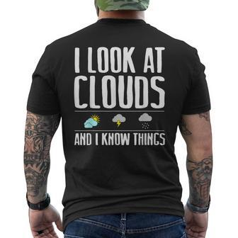 Meteorologist Cool Chaser Weather Forecast Clouds Men's T-shirt Back Print - Seseable