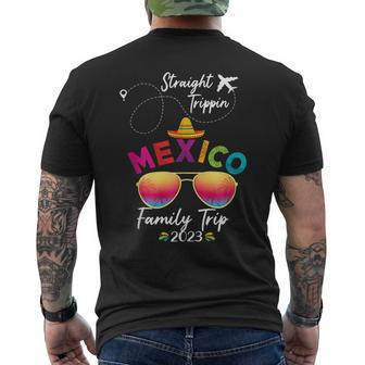 Mexico Family Vacation Cancun 2023 Straight Trippin Men's T-shirt Back Print - Seseable