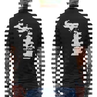 Michigan Grandpa Men's Back Print T-shirt | Mazezy