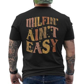 Milfin Aint Easy Colorful Text Stars Blink Blink Men's Back Print T-shirt | Mazezy