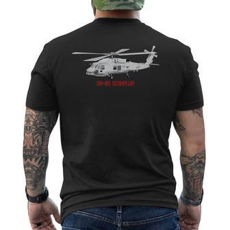 Military Aircraft Sh60 Seahawk Raptor Pilot Gifts Mens Back Print T-shirt | Mazezy AU