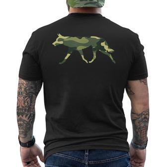 Military Dingo Camo Men Print Us Dog Pet Puppy Veteran Men's Back Print T-shirt | Mazezy