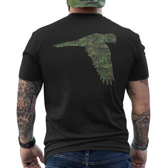 Military Macaw Camo Print Us Parrot Bird Veteran Men Men's T-shirt Back Print - Seseable