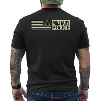 Military Police Flag America Mp Army Veteran Mens Back Print T-shirt | Mazezy