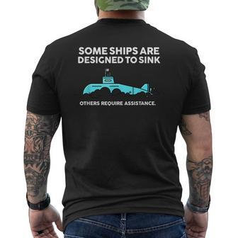 Military Submarine Veteran Gift Us Submarine Sink Mens Back Print T-shirt | Mazezy CA