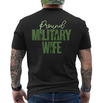 Military Wifey Army Wife Outfit Military Coming Home Gift Mens Back Print T-shirt | Mazezy
