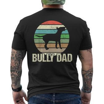 Miniature Bull Terrier Dog Bully Dad Vintage Men's T-shirt Back Print - Seseable