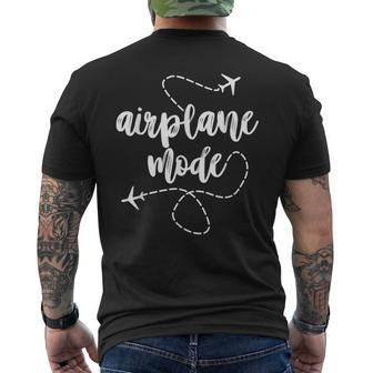 Mode Airplane | Summer Vacation | Travel Airplane  Men's Crewneck Short Sleeve Back Print T-shirt