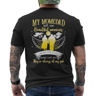 My Mom And Dad Left Me Beautiful Memories They’Re Always At My Side Men's Back Print T-shirt | Mazezy