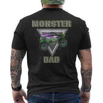 Monster Truck Dad Fathers Day Monster Truck Are My Jam Men's T-shirt Back Print - Seseable
