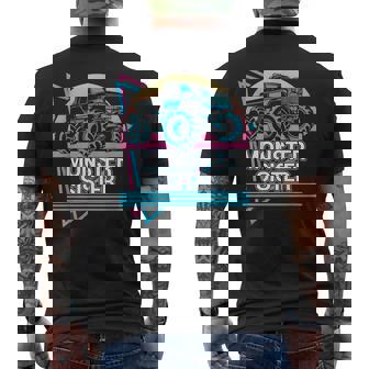 Monster Truck Sister Retro Vintage Monster Truck Men's Back Print T-shirt | Mazezy