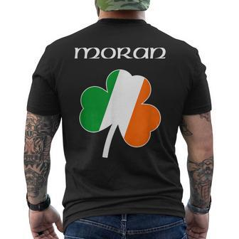 Moran T Family Reunion Irish Name Ireland Shamrock Mens Back Print T-shirt - Seseable