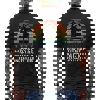 Mortgage Loan Officer Underwriter Mortgage Magician Men's Back Print T-shirt | Mazezy