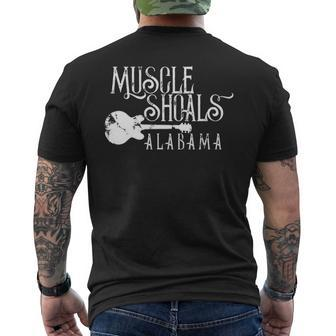 Muscle Shoals Alabama With Guitar Swampy Soul Music Fan Men's T-shirt Back Print - Seseable