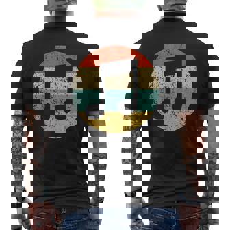 Musician Retro Musical Notes Men's Back Print T-shirt | Mazezy