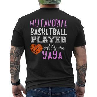 My Favorite Basketball Player Call Me Yaya Mens Back Print T-shirt | Mazezy