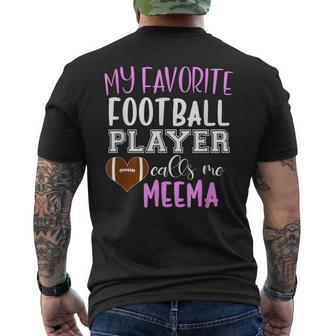 My Favorite Football Player Call Me Meema Mens Back Print T-shirt | Mazezy
