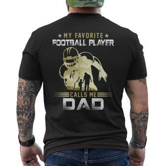 My Favorite Football Player Calls Me Dad American Football Mens Back Print T-shirt