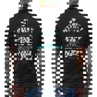 My Favorite People Call Me Poppa Gift For Poppa Mens Back Print T-shirt | Mazezy