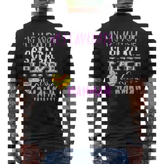 My Favorite Softball Player Call Me Mammaw Mam-Maw Mens Back Print T-shirt | Mazezy