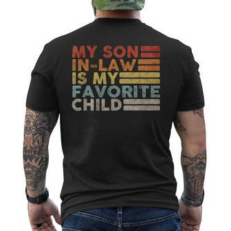 My Son In Law Is My Favorite Child Vintage Family Reunion 80 Mens Back Print T-shirt | Mazezy DE