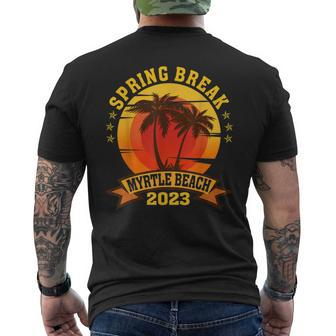 Myrtle Beach 2023 Spring Break Family School Vacation Retro Men's Back Print T-shirt | Mazezy