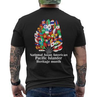 National Asian American Pacific Islander Heritage Month Tree Men's Back Print T-shirt | Mazezy