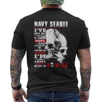 Navy Seabee Ive Only Met About 3 Or 4 People That Understand Mens Back Print T-shirt - Seseable