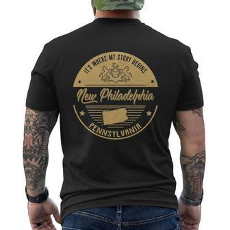 New Philadelphia Pa Its Where My Story Begins Men's T-shirt Back Print - Seseable