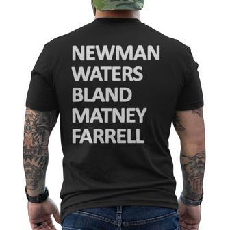 Newman Waters Bland Matney Farrell Men's Back Print T-shirt | Mazezy