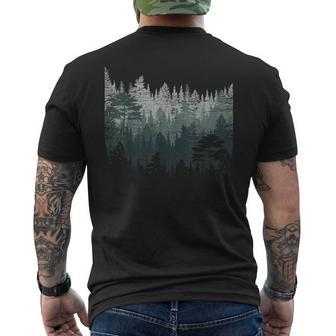 Night Nature Wildlife Trees Outdoor Forest Men's Back Print T-shirt | Mazezy