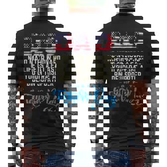 No Matter How Hard Life Gets Happy Fathers Day Dad Mens Back Print T-shirt | Mazezy