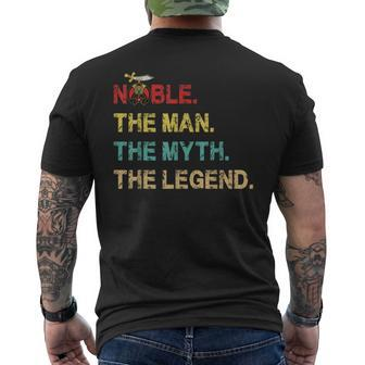Noble The Man Shriner The Myth The Legend Freemason Shriners Gift For Mens Mens Back Print T-shirt - Seseable