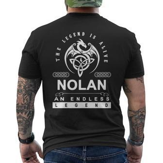 Nolan Name Gift Nolan An Enless Legend V2 Mens Back Print T-shirt - Seseable