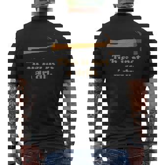 This Is Not A Drill Novelty Tools Hammer Builder Woodworking Men's Back Print T-shirt | Mazezy