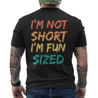 Im Not Short Im Fun Sized Saying Quote Retro Men's T-shirt Back Print - Seseable