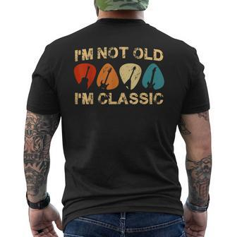 Im Not Old Im Classic Vintage Guitar For Dad Grandpa Men's T-shirt Back Print - Seseable