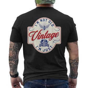 Im Not Old Im Just Vintage Dad Classic Car Men's T-shirt Back Print - Seseable