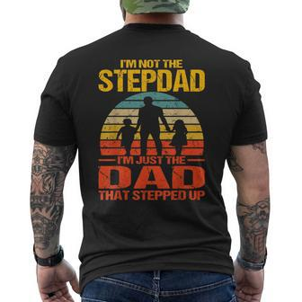 Im Not The Stepdad Im The Just Dad That Stepped Up Vintage Men's T-shirt Back Print - Seseable