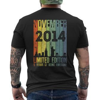 November 2014 T Shirt 5 Year Old Shirt 2014 Birthday Men's Back Print T-shirt | Mazezy